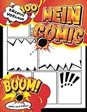 Zeichnen Lernen Für Erwachsene: 100 Seiten leeres Comic-Buch zum Erstellen eigener Comics mit einer Vielzahl von Vorlag