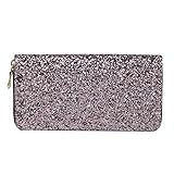 shenlanyu Damen-Geldbörse, luxuriös, lange Geldbörse, glitzernde Pailletten, Clutch, Glitzer, Damen-Handytasche, Kartenhalter, Münzgeldbörse,