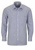 OLYMP Luxor Comfort fit Hemd Langarm New Kent Kragen Karo Mittelblau Größe 46