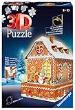 Ravensburger 3D Puzzle 11237 - Lebkuchenhaus bei Nacht - 3D Puzzle für Kinder und Erwachsene, Leuchtet im Dunk