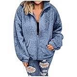 GFGHH Damen Casual Winter Kapuzenpullover Teddy-Fleece Langarm Pullover Oversize Sweatshirt Warm Hoodie Damen Kapuzenpullover Teddy-Fleece Herbst Winter Warm Oberteil Einfarbig Casual Sw