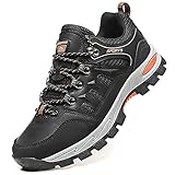 VTASQ Wanderschuhe Herren Damen Trekkingschuhe Outdoorschuhe Atmungsaktiv Hiking Sneaker Wasserdicht rutschfeste Schwarz 44