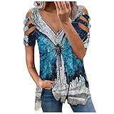 Women's Knitted Long Sleeve Shirt Vintage Print V-Neck Top