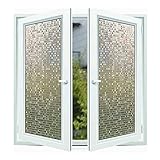 WDSHB Milchglasfolie Statische Fensterfolien Statisch Haftende Sichtschutzfolie Haftend Anti-UV Büro und Zuhause Mode Dekofolie (Size:45cm*2m,Color:Mosaik)