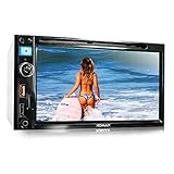 XOMAX XM-2D6913 Autoradio mit Mirrorlink, Bluetooth Freisprecheinrichtung, 6,5 Zoll / 16,51cm Touchscreen Bildschirm, RDS, FM Tuner, DVD, CD, SD, USB, 2 DIN