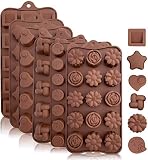 Schokoladenform 6er Pack Pralinenform Antihaft-Silikon Braun für die Herstellung von Süßigkeiten Schokolade Muffin Cupcak