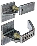 GAH-Alberts 411725 Hebetorbeschlag für Metalltore | für unebene Geländeverläufe | Beschlagteile: Stahl roh, Oberfläche: Kugel-Winkelgelenk