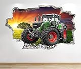 1Stop Graphics Shop Tractor Wandaufkleber 3D Optik - Schlafzimmer Lounge Natur Farm Hof Wand Abziehbilder Z679 - Large: 70 cm x 111