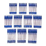 SIDCO Kugelschreiber 100 x Schreiber Kuli blau + Schutzkappe Blaue Schreibstift M