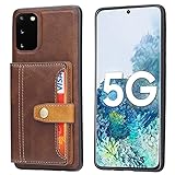 Schutzhülle für Samsung Galaxy S20 5G 2020, stoßfest, weich, Retro-Design, strapazierfähig, PU-Leder, Standfunktion, Unisex,