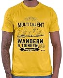 HARIZ Herren T-Shirt Ich Bin EIN Multitalent Wandern Wandern Klettern Inkl. Geschenk Karte Gold Gelb L