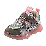 AIni Baby Schuhe 2021 Neuer Beiläufiges Mode Kinder Baby Mädchen Jungen Mesh Led Licht Laufen Sport Sneaker Schuhe Lauflernschuhe Krabbelschuhe Kleinkinder Schuhe (Nein Rosa, Numeric_22_Point_5)