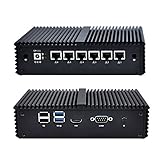 Firewall Micro Appliance with 6X Intel Gigabit Ports, Intel Core i3-6100U, AES-NI, Pfsense Fanless 24/7/365,Bareb