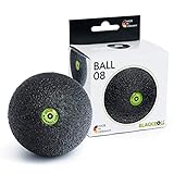 BLACKROLL® BALL 08 Faszienball (8 cm), kleine Faszienkugel für die punktuelle Selbstmassage, Massageball zur Behandlung von Muskelverspannungen, mittlere Härte, Made in Germany, Schw