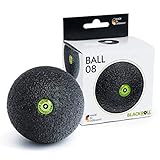 BLACKROLL® BALL 08 Faszienball (8 cm), kleine Faszienkugel für die punktuelle Selbstmassage, Massageball zur Behandlung von Muskelverspannungen, mittlere Härte, Made in Germany, Schw