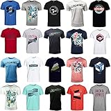 JACK & JONES T Shirt Herren 6er Mix Pakete Rundhals Tee Baumwollmix (6, S)