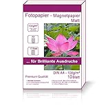 10 Blatt DIN A4-210x297 mm 108g/m² Fotopapier Magnetpapier Matt wasserfest Photopapier matte wasserfest photopaper photo paper 108 / m² 108g/qm DIN A4-210 x 297 mm 21 mm x 29,7