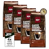 Käfer Caffe Crema SANFT-MILD Lungo Ganze Bohnen 4x 1000g (4000g)