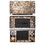 Cover kompatibel mit Nintendo 3 DS Case Skin Sticker aus Vinyl-Folie Aufkleber Backstein Wand Holzb