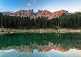 CALVENDO Karersee, Italien, Poster DIN A2 quer, Bilder, Kunstdruck, Wandbild, Wanddeko, Prints ohne R
