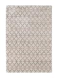 Mint Rugs 102597_80x150 Design Verlour Deep-Pile Teppich Cameo, Kunstfaser, Creme/rosa, 150 x 80 x 3.5