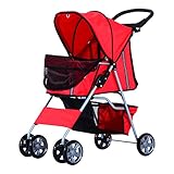 Pawhut Hundewagen Hundebuggy Pet Hunde Buggy Stroller Jogger Anhänger R