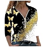 Oberteile übergröße Damen Schwarzes Top Mit V Ausschnitt Sexy Gelbe Shirt Pullover Sexy Tshirt Langarm Glitzer Oberteile Damen Regenjacken Damen Tunikakleider Rote Blusen Für Damen Tunika Bestick