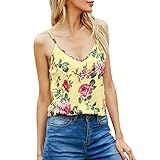 gedruckt verstellbare Sling ärmelloses lässiges Tanktop Blusen Lace-Shirts T-Shirt Sommer Oberteile Sport T-Shirts für D