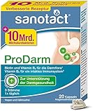 sanotact ProDarm • 10 Mrd. Milchsäurekulturen + 3 Bakterienstämme zur Darmsanierung • 20 Kapseln Bakterienkulturen als Darmreinigungskur • Mit Vitamin B6, B2 + B