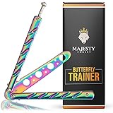 Majesty Forest® Butterfly Trainer - Mit E-Book zum Tricks Lernen - Balisong Trainer im Rainbow Desig