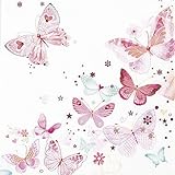 20 Servietten Lovely butterflies – Reizende Schmetterlinge / Frühling 33x33