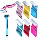 30 Stücke Bikini Rasierer T-Typ Schönheit Rasierer Bikini Linie Trimmer Persönlicher Damen Bikini Rasierer Kleine Achselhaar Trimmer (Hellblau, Hellgelb, Hellrosa, Rose, Blau, Tiefrosa)
