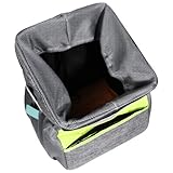 AXLXXXWEM Sitzerhöhung für Hunde, Oxford atmungsaktive Faltbare Haustiertaschen für das Auto, tragbarer Fahrrad-Katzen-Hundekorb, Reise-Hundesitzerhöhungen,Grau,31 * 28 * 37