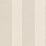 rasch Tapete 448771 aus der Kollektion Florentine II – Vliestapete in Beige mit cremefarbenen Streifen – 10,05m x 53cm (L x B)