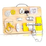 Yojoloin Montessori Besetzt Vorstand für Kleinkinder, Busy Board, Montessori Spielzeug aus Holz, Vorschulerziehung Aktivitäten und Feinmotorik Spielzeug für 3 Jahre alte Jungen und M