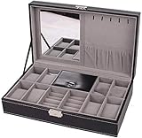 Uhr Box Schmuckschatulle Herren Damen Geschenk Reisen Hochwertige Pu-Leder Herren Und Damen Schiebefenster Oberkasten - Öffnen Sie Nicht Das Fenster Sort Out Org