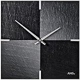 Schieferuhr Quarz Wanduhr AMS 9520