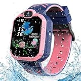 Kinder SmartWatch Phone Smartwatches mit Wasserdicht IP67 SOS Voice Chat Kamera Wecker Digitale Armbanduhr Smartwatch Junge Mädchen Birthday