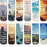 Magnetische Lesezeichen Bibel Vers Seite Clip Schrift Magnet Seite Marker Verschiedene Inspirierende Buch Marker Set mit Landschaft für Schüler Lehrer Lesen (48 Stücke)