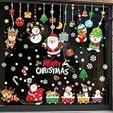 Weihnachtsdeko Fenster ,Fensterbilder Selbstklebend Große Größe Weihnachten Fenstersticker,Weihnachtsdeko Sale Winter Deko Fensterbilder Weihnachten,4 Stück Weihnachten Fensterbilder Kinderzimmer( A)