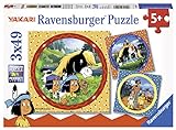 Ravensburger Kinderpuzzle - 08000 Yakari, der tapfere Indianer - Yakari-Puzzle für Kinder ab 5 Jahren, mit 3x49 T