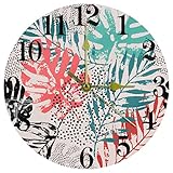 Timmershabi Retro-Wanduhr, 25,4 cm, leise, nicht tickende Quarz, batteriebetrieben, runde Wanduhren für Zuhause/Küche/Büro/Schule U