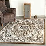 VIMODA Klassisch Orient Teppich dicht gewebt in Dunkel Braun, Maße:80 x 150