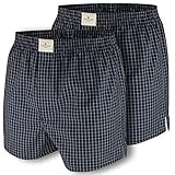 TOM TAILOR Boxershorts, 2er Pack Web Boxer, kariert (L, darkblue (0664))