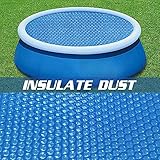 Solarfolie Pool Rund Solarplane Blau Poolabdeckplane Abdeckung Für Familienbecken kleiner Swimmingpool, Regenschutz Staubdicht UV-beständig,Verschiedene Ø (152cm)