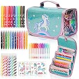 Amitié Lane Stifte-Set mit Fruchtduft und Einhorn-Federmäppchen plus erweiterte Reality-Erfahrung – STEM Toys perfektes Einhorn-Geschenk für Mädchen oder zum Ausmalen von Kunst und Handwerk