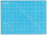 Elan Schneidematte A2 Blau, 5-lagige Schneidematte Selbstheilend, Bastelunterlage Schnittfest, Bastelmatte, Schreibtischunterlage und Schneidematte 60 x 45 Schneideunterlage A2 zum N