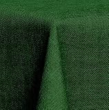 Maltex24 Textil Tischdecke - Leinen Optik - wasserabweisend Eckig - Farbe Größe wählbar (Dunkelgrün, ca. 135x200 cm)