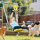 S SMAUTOP Zip Line Kit,Seilrutsche 24M, Heavy Duty Kabel & Federbremse, Trampolin für Kinder und Erwachsene bis 110kg