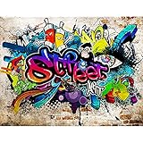 Runa Art Fototapete Graffiti Streetart Modern Vlies Wohnzimmer Schlafzimmer Flur - made in Germany - Bunt 9218010b